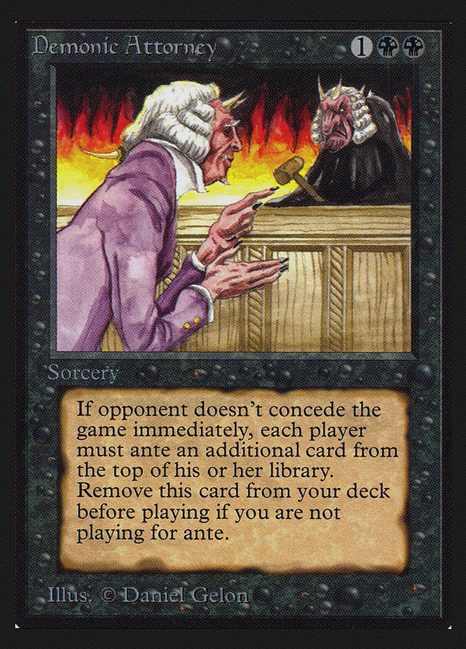 Demonic Attorney [International Collectors' Edition] MTG Single Magic: The Gathering    | Red Claw Gaming