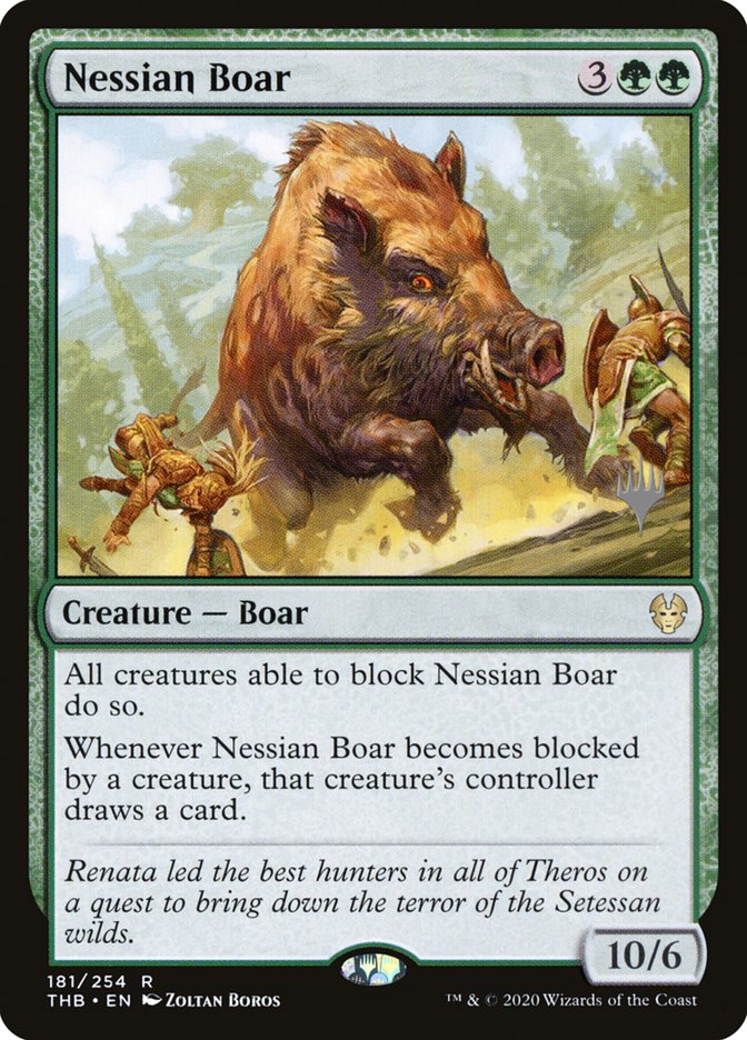 Nessian Boar (Promo Pack) [Theros Beyond Death Promos] MTG Single Magic: The Gathering    | Red Claw Gaming