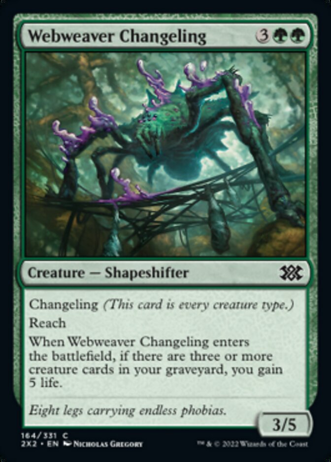 Webweaver Changeling [Double Masters 2022] MTG Single Magic: The Gathering    | Red Claw Gaming