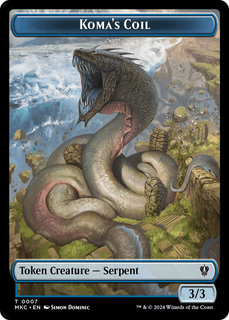 Tentacle // Koma's Coil Double-Sided Token [Murders at Karlov Manor Commander Tokens] MTG Single Magic: The Gathering    | Red Claw Gaming