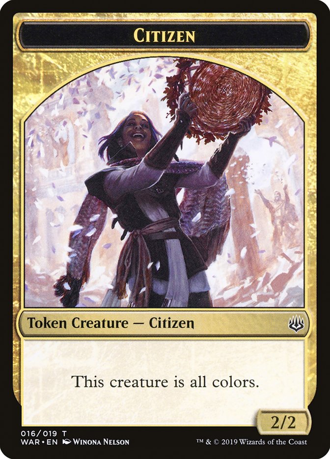 Citizen Token [War of the Spark Tokens] MTG Single Magic: The Gathering    | Red Claw Gaming