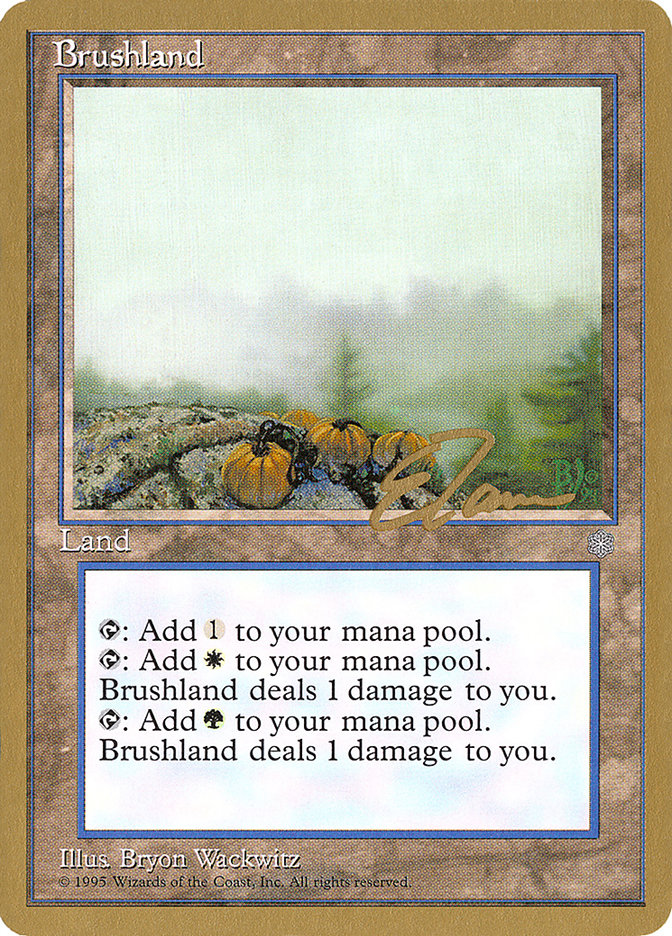 Brushland (Eric Tam) [Pro Tour Collector Set] MTG Single Magic: The Gathering    | Red Claw Gaming