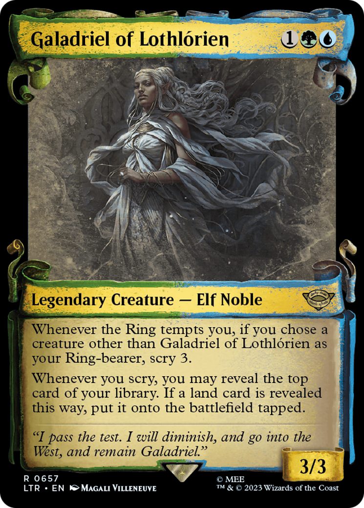 Galadriel of Lothlorien [The Lord of the Rings: Tales of Middle-Earth Showcase Scrolls] MTG Single Magic: The Gathering    | Red Claw Gaming