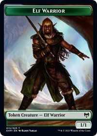 Elf Warrior // Replicated Ring Double-Sided Token [Kaldheim Tokens] MTG Single Magic: The Gathering    | Red Claw Gaming