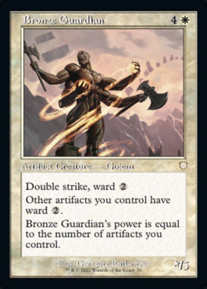 Bronze Guardian (Retro) [The Brothers' War Commander] MTG Single Magic: The Gathering    | Red Claw Gaming