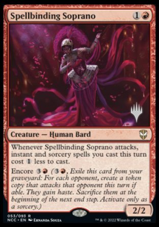 Spellbinding Soprano (Promo Pack) [Streets of New Capenna Commander Promos] MTG Single Magic: The Gathering    | Red Claw Gaming