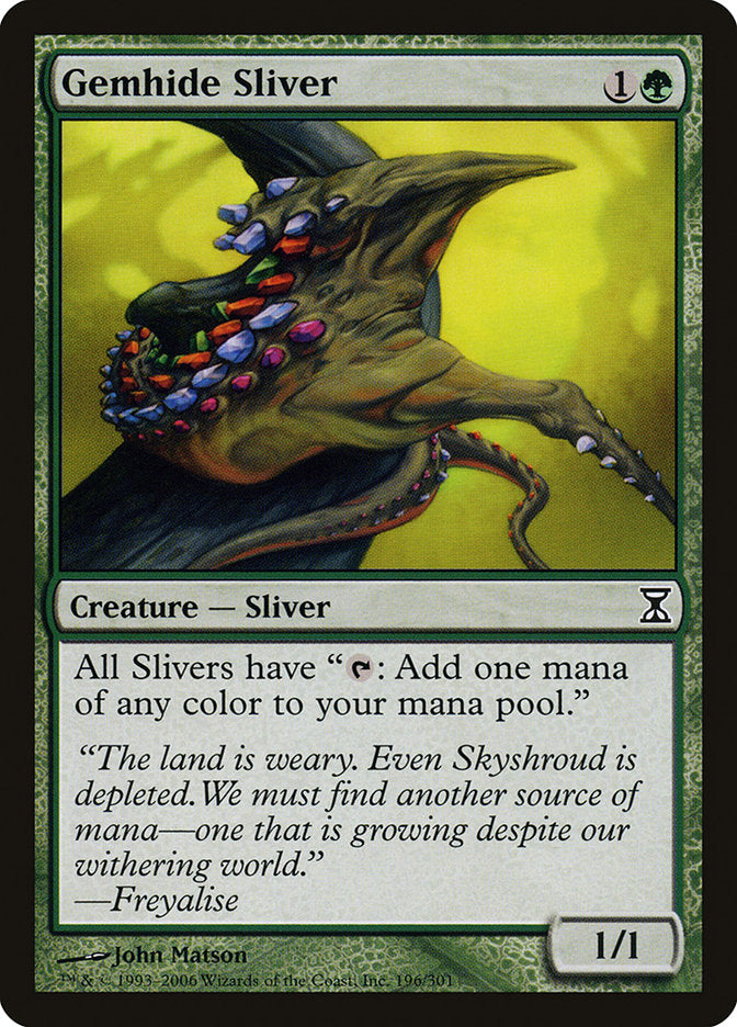 Gemhide Sliver [Time Spiral] MTG Single Magic: The Gathering    | Red Claw Gaming