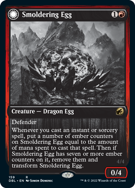 Smoldering Egg // Ashmouth Dragon [Innistrad: Double Feature] MTG Single Magic: The Gathering    | Red Claw Gaming