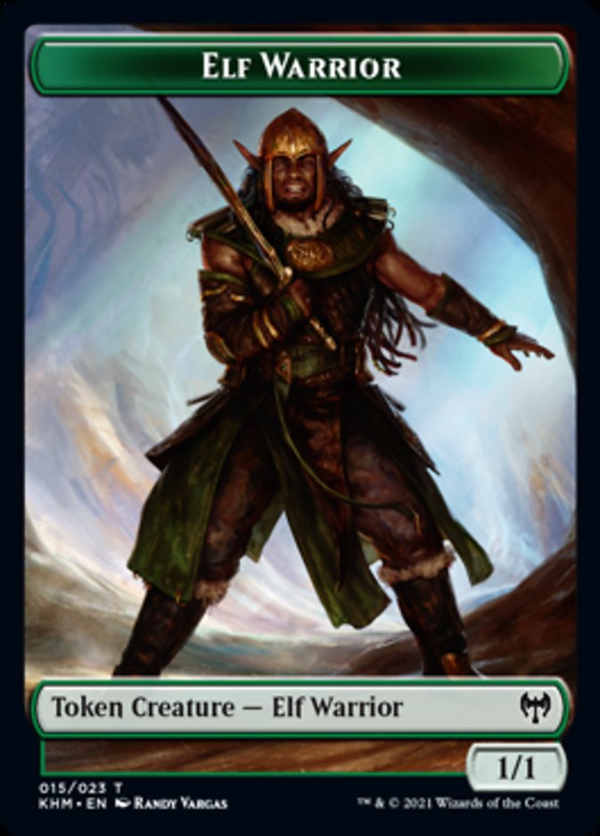 Elf Warrior Token [Kaldheim Tokens] MTG Single Magic: The Gathering    | Red Claw Gaming