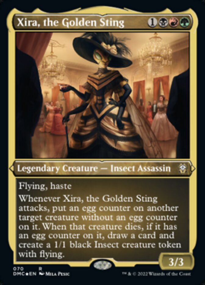 Xira, the Golden Sting (Foil Etched) [Dominaria United Commander] MTG Single Magic: The Gathering    | Red Claw Gaming