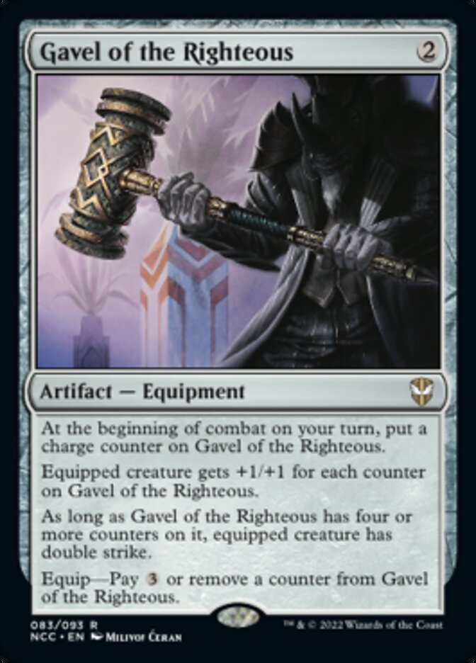 Gavel of the Righteous [Streets of New Capenna Commander] MTG Single Magic: The Gathering    | Red Claw Gaming