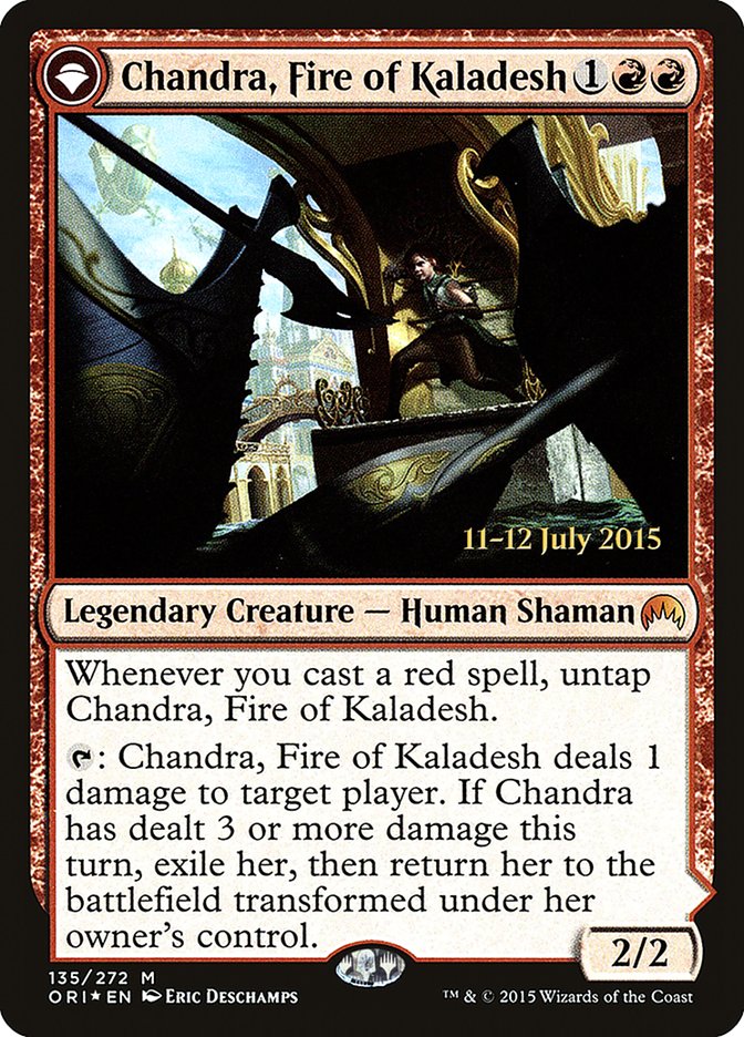 Chandra, Fire of Kaladesh // Chandra, Roaring Flame [Magic Origins Prerelease Promos] MTG Single Magic: The Gathering    | Red Claw Gaming