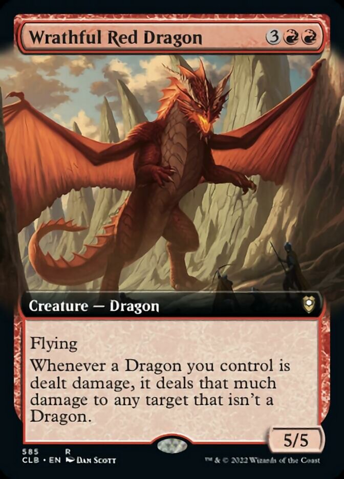 Wrathful Red Dragon (Extended Art) [Commander Legends: Battle for Baldur's Gate] MTG Single Magic: The Gathering    | Red Claw Gaming