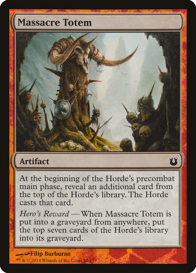 Massacre Totem [Born of the Gods Battle the Horde] MTG Single Magic: The Gathering    | Red Claw Gaming