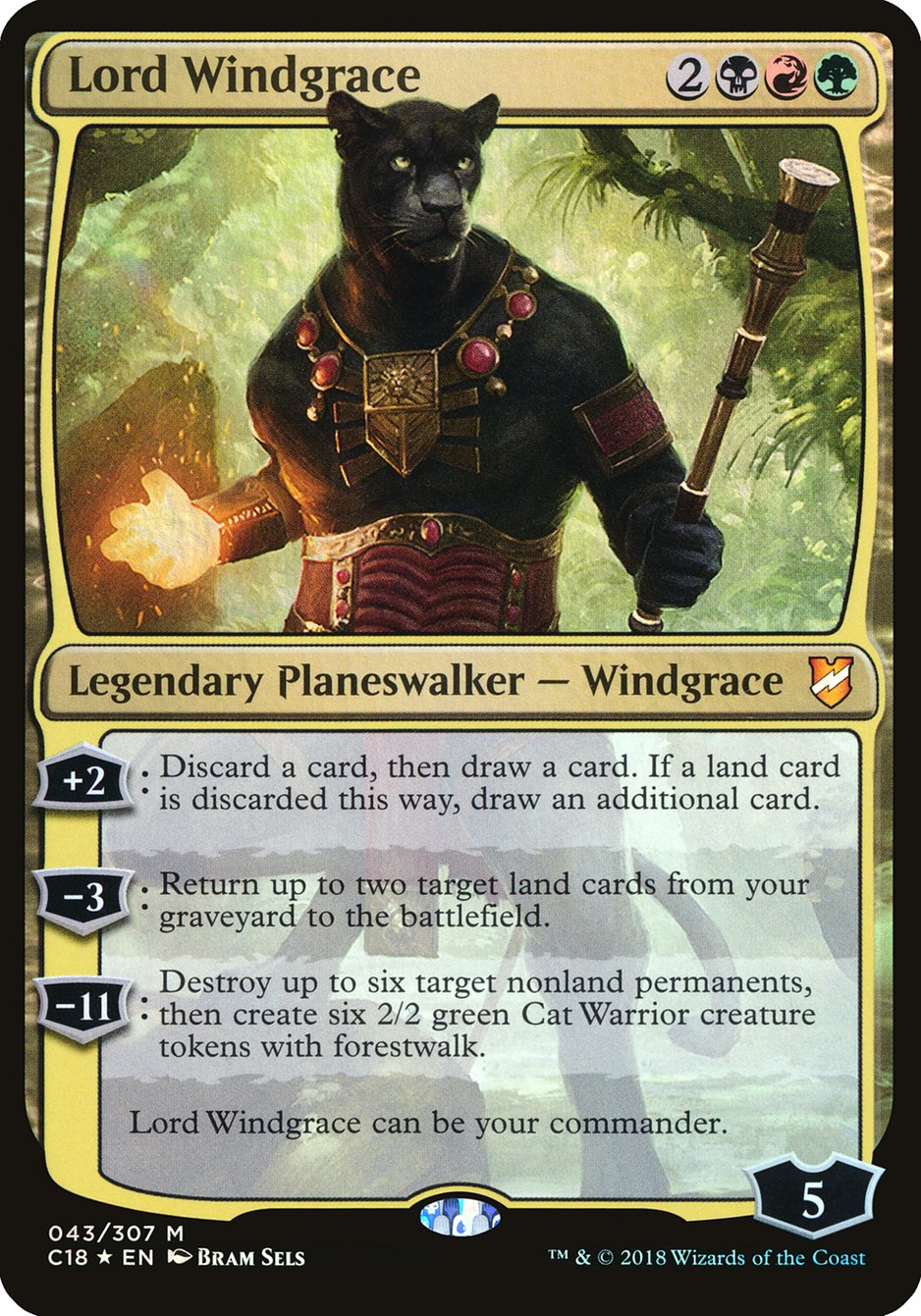 Lord Windgrace (Oversized) [Commander 2018 Oversized] MTG Single Magic: The Gathering    | Red Claw Gaming