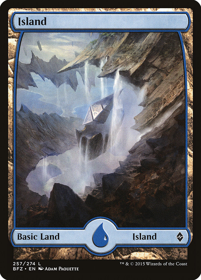 Island (257) (Full Art) [Battle for Zendikar] MTG Single Magic: The Gathering    | Red Claw Gaming