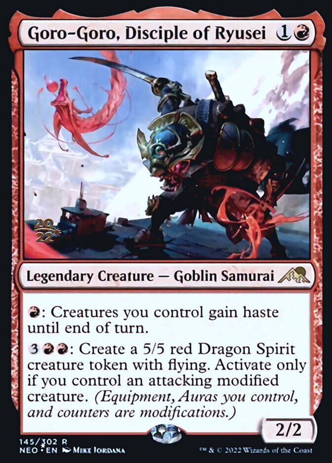 Goro-Goro, Disciple of Ryusei [Kamigawa: Neon Dynasty Prerelease Promos] MTG Single Magic: The Gathering    | Red Claw Gaming