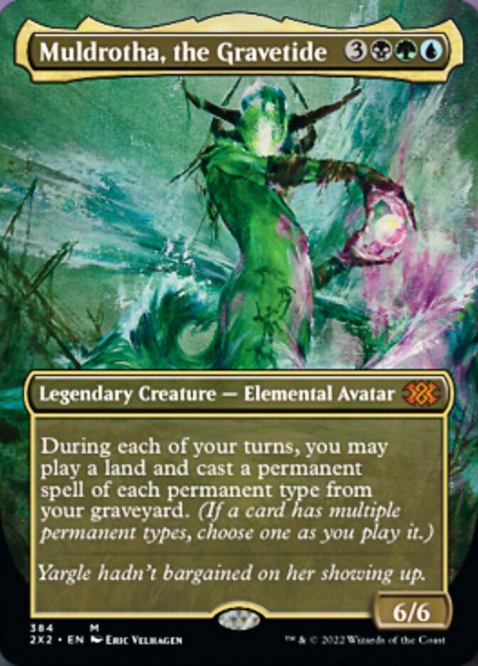 Muldrotha, the Gravetide (Borderless Alternate Art) [Double Masters 2022] MTG Single Magic: The Gathering    | Red Claw Gaming