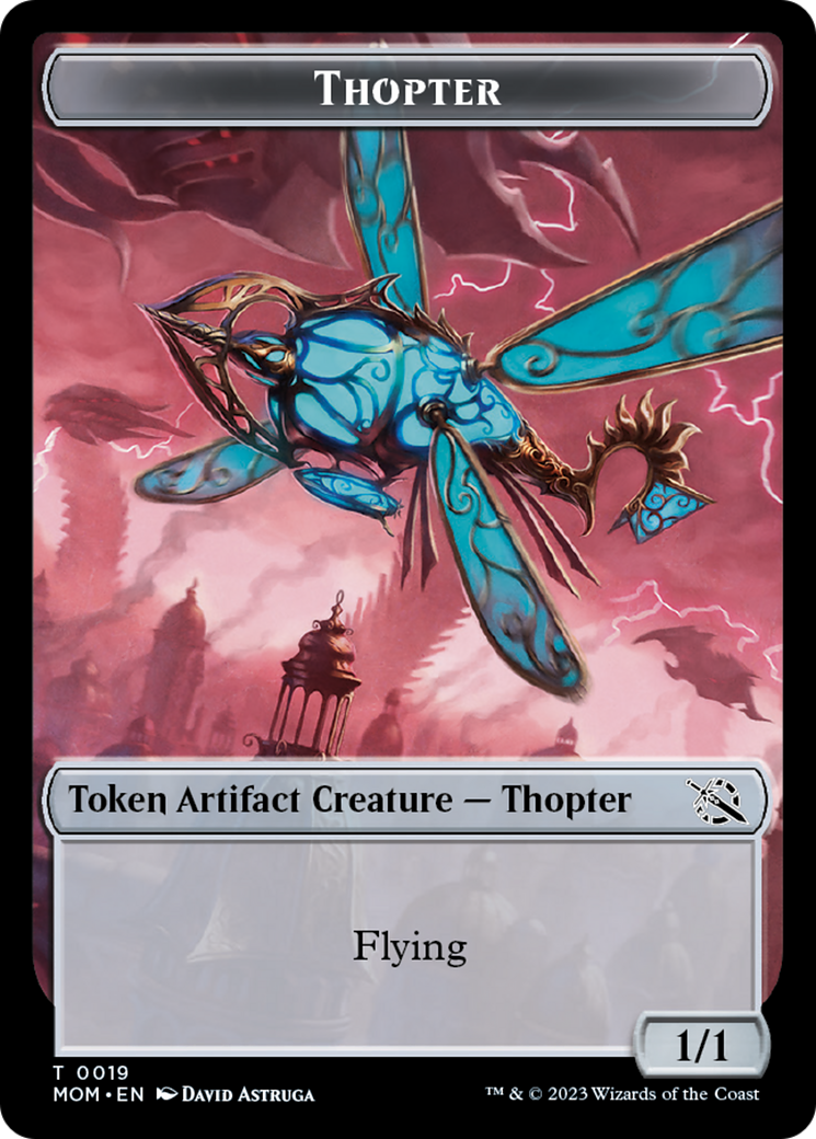 Thopter // Beast Double-Sided Token [March of the Machine Commander Tokens] MTG Single Magic: The Gathering    | Red Claw Gaming