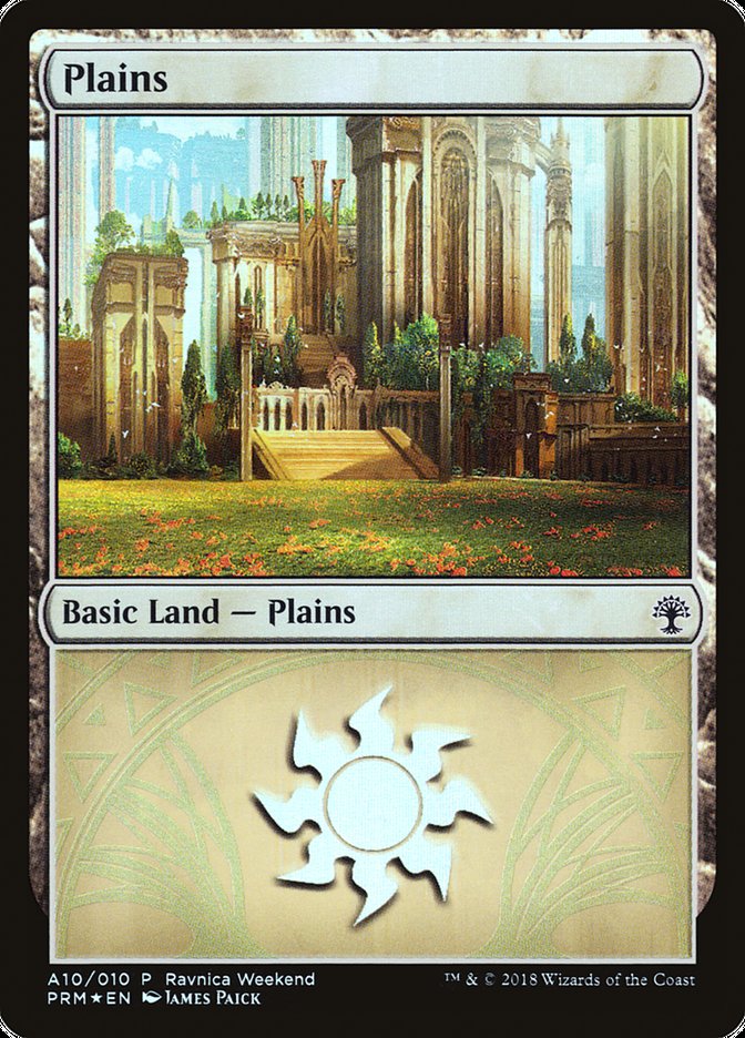 Plains (A10) [Ravnica Allegiance Ravnica Weekend] MTG Single Magic: The Gathering    | Red Claw Gaming