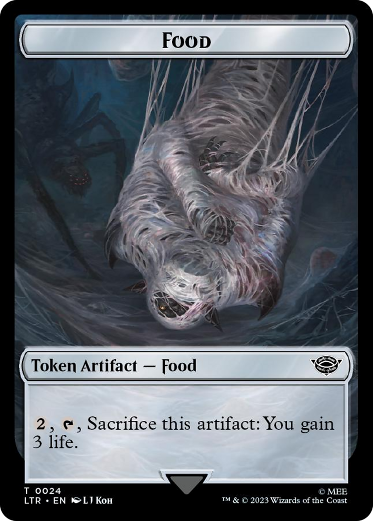 Smaug // Food (0024) Double-Sided Token (Surge Foil) [The Lord of the Rings: Tales of Middle-Earth Tokens] MTG Single Magic: The Gathering    | Red Claw Gaming