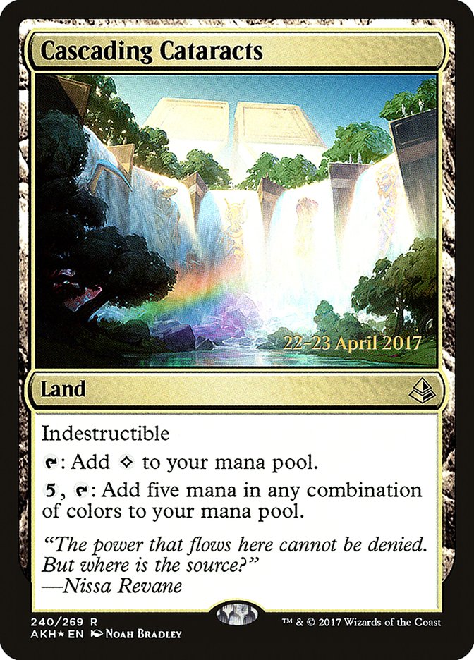 Cascading Cataracts [Amonkhet Prerelease Promos] MTG Single Magic: The Gathering    | Red Claw Gaming