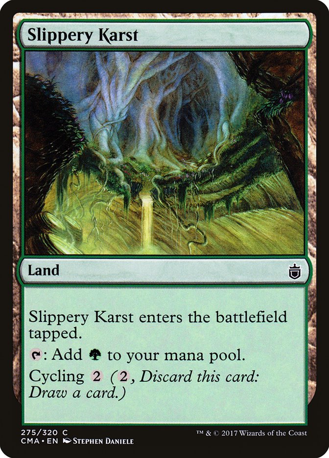 Slippery Karst [Commander Anthology] MTG Single Magic: The Gathering    | Red Claw Gaming