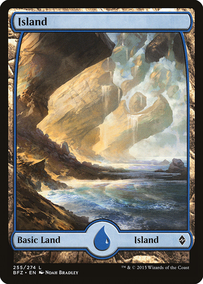 Island (255) (Full Art) [Battle for Zendikar] MTG Single Magic: The Gathering    | Red Claw Gaming