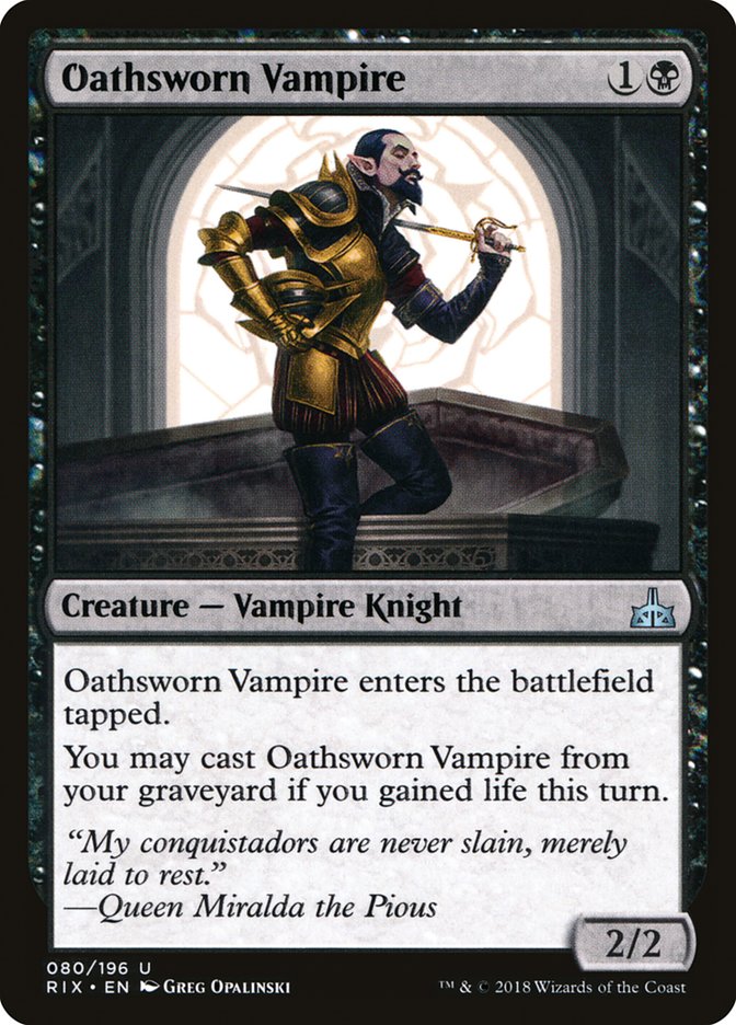 Oathsworn Vampire [Rivals of Ixalan] MTG Single Magic: The Gathering    | Red Claw Gaming