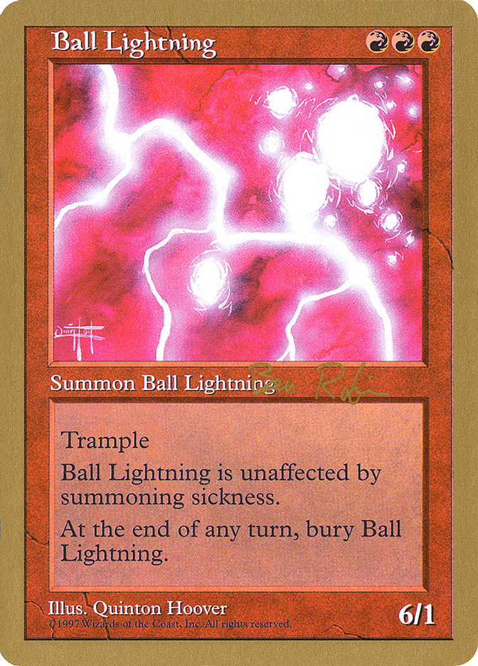 Ball Lightning (Ben Rubin) [World Championship Decks 1998] MTG Single Magic: The Gathering    | Red Claw Gaming