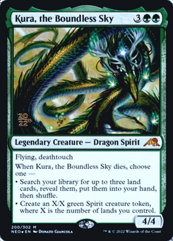 Kura, the Boundless Sky [Kamigawa: Neon Dynasty Prerelease Promos] MTG Single Magic: The Gathering    | Red Claw Gaming