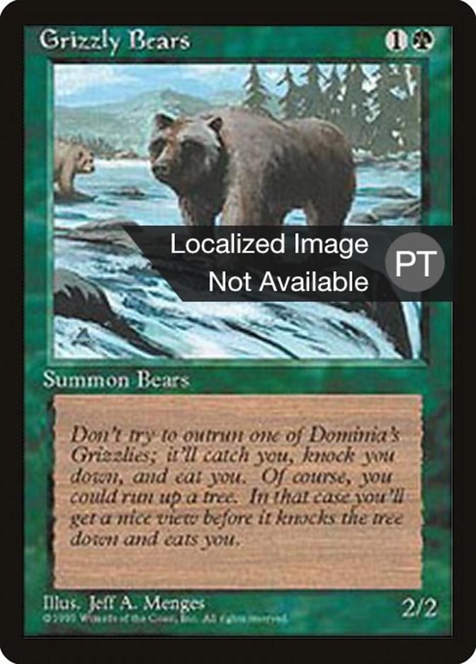 Grizzly Bears [Fourth Edition (Foreign Black Border)] MTG Single Magic: The Gathering    | Red Claw Gaming