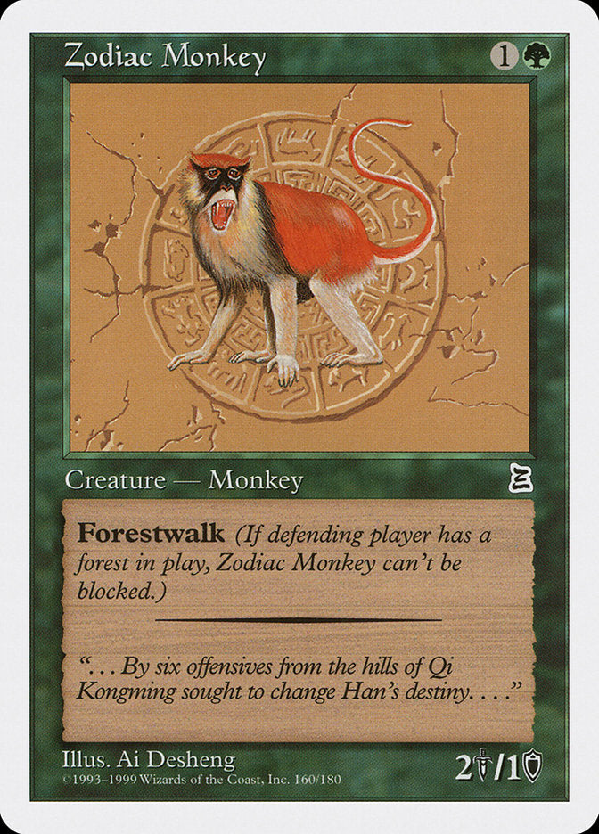 Zodiac Monkey [Portal Three Kingdoms] MTG Single Magic: The Gathering    | Red Claw Gaming