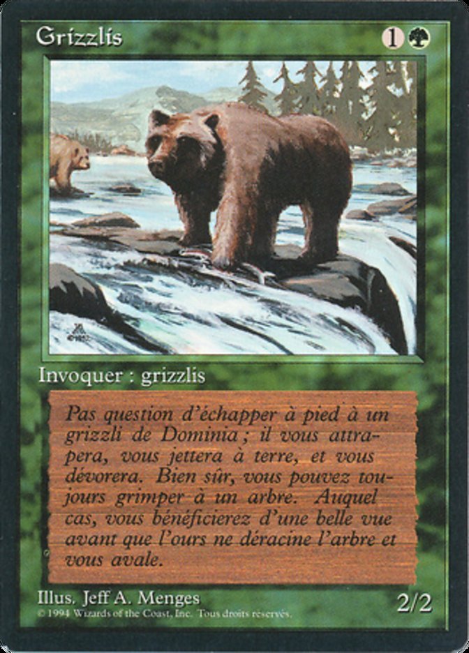 Grizzly Bears [Foreign Black Border] MTG Single Magic: The Gathering    | Red Claw Gaming