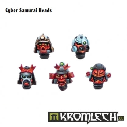 Cyber Samurai Heads (10) Minatures Kromlech    | Red Claw Gaming