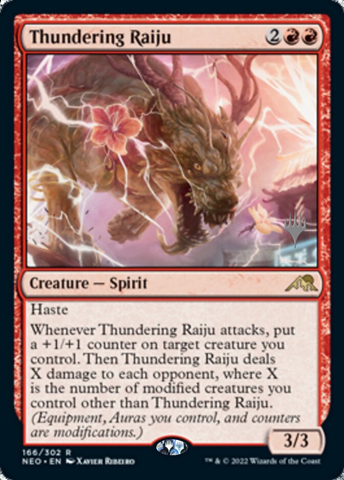 Thundering Raiju (Promo Pack) [Kamigawa: Neon Dynasty Promos] MTG Single Magic: The Gathering    | Red Claw Gaming