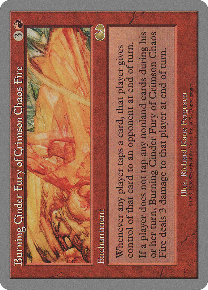 Burning Cinder Fury of Crimson Chaos Fire [Unglued] MTG Single Magic: The Gathering    | Red Claw Gaming