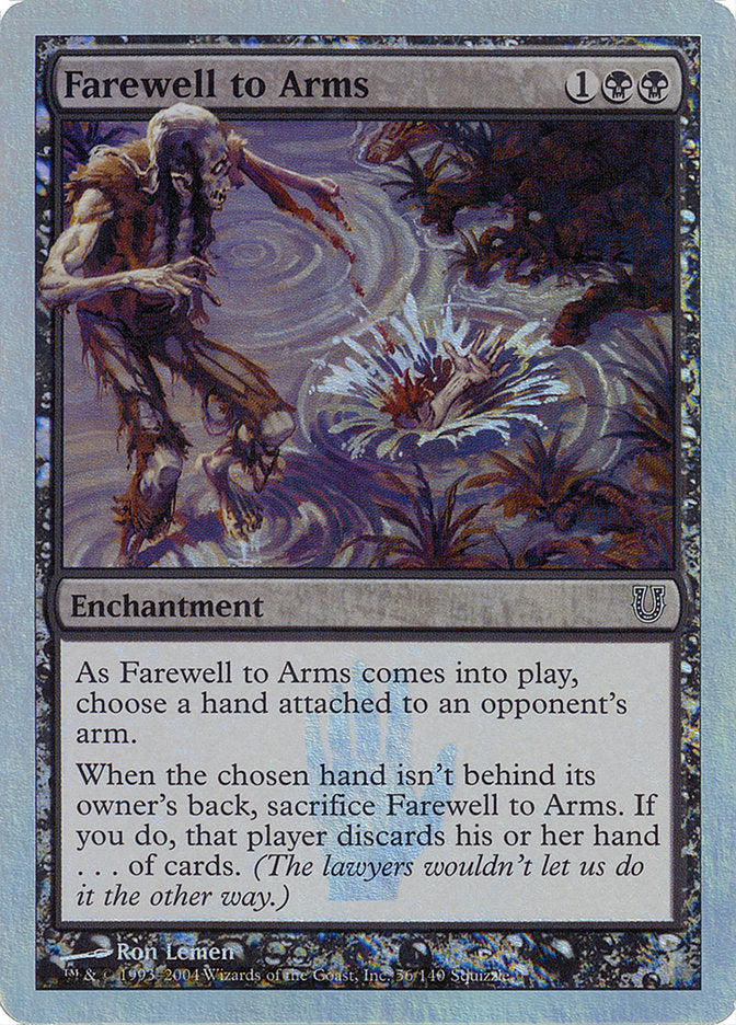 Farewell to Arms (Alternate Foil) [Unhinged] MTG Single Magic: The Gathering    | Red Claw Gaming