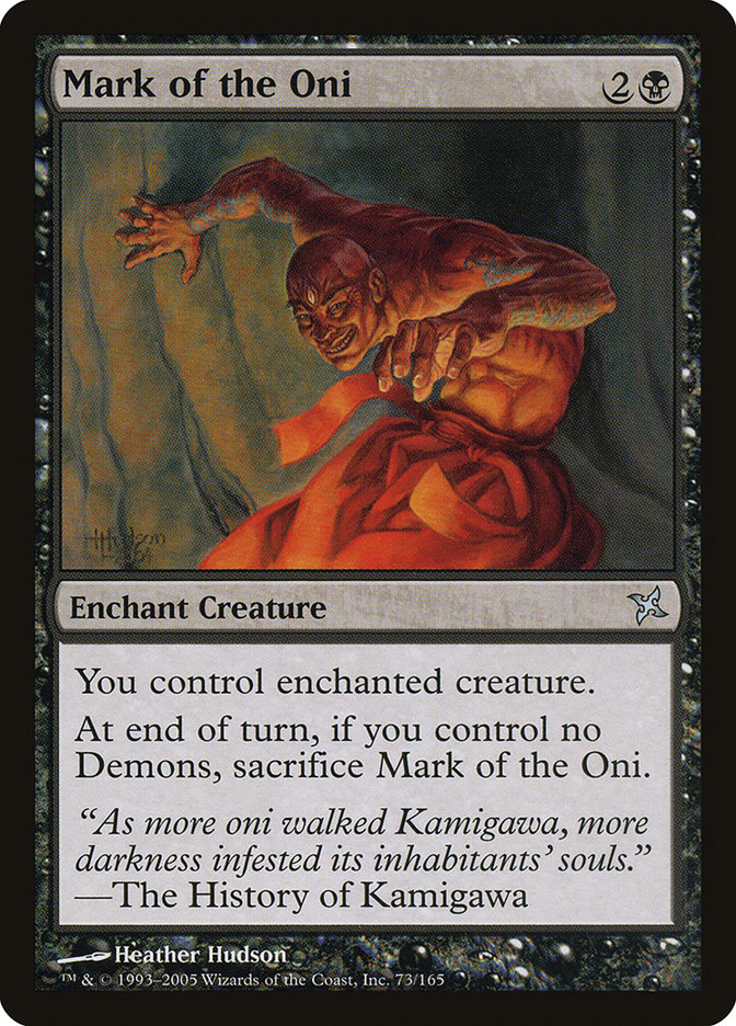 Mark of the Oni [Betrayers of Kamigawa] MTG Single Magic: The Gathering    | Red Claw Gaming