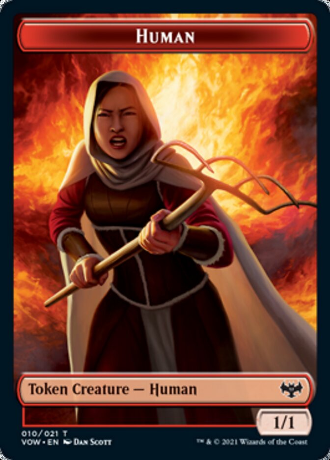 Human (001) // Human (010) Double-Sided Token [Innistrad: Crimson Vow Tokens] MTG Single Magic: The Gathering    | Red Claw Gaming