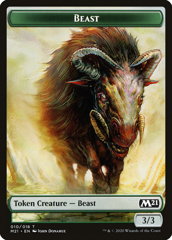 Beast Token [Core Set 2021 Tokens] MTG Single Magic: The Gathering    | Red Claw Gaming