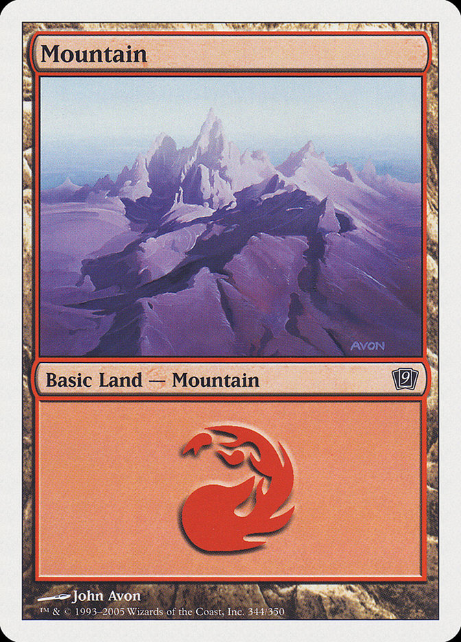 Mountain (344) [Ninth Edition] MTG Single Magic: The Gathering    | Red Claw Gaming