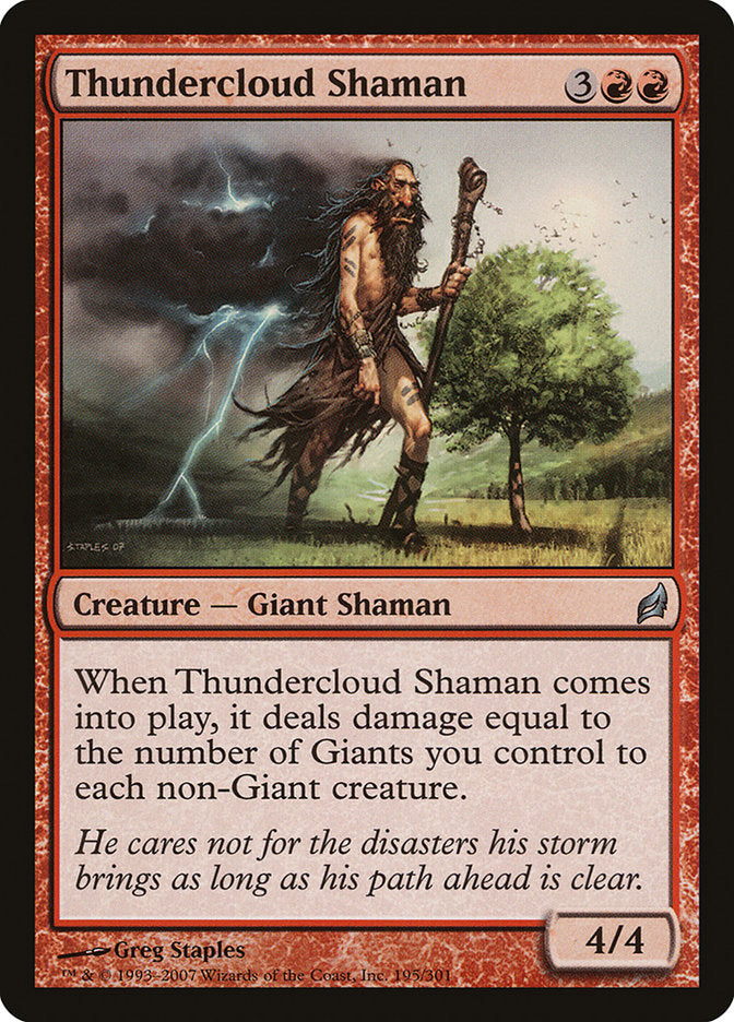 Thundercloud Shaman [Lorwyn] MTG Single Magic: The Gathering    | Red Claw Gaming