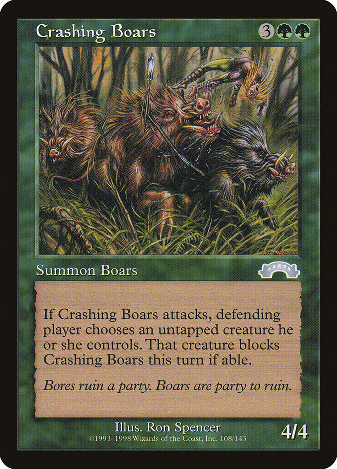 Crashing Boars [Exodus] MTG Single Magic: The Gathering    | Red Claw Gaming