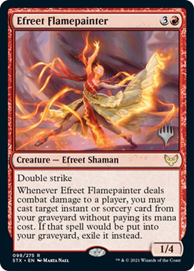 Efreet Flamepainter (Promo Pack) [Strixhaven: School of Mages Promos] MTG Single Magic: The Gathering    | Red Claw Gaming