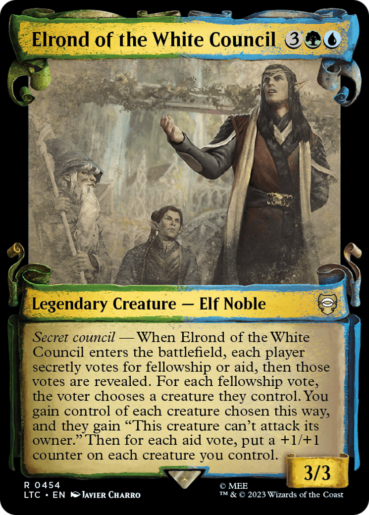 Elrond of the White Council [The Lord of the Rings: Tales of Middle-Earth Commander Showcase Scrolls] MTG Single Magic: The Gathering    | Red Claw Gaming