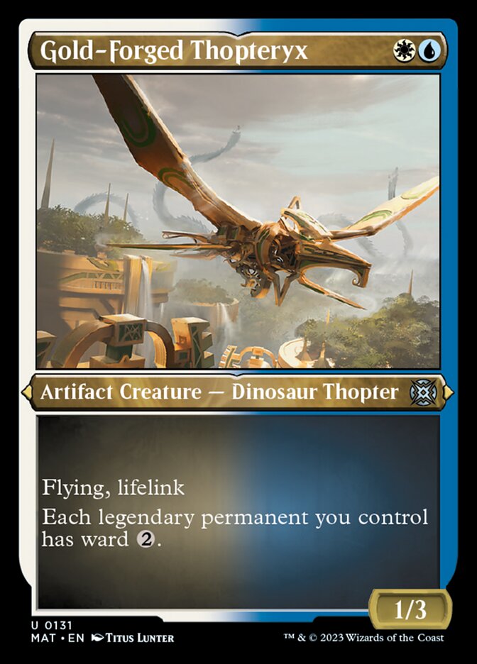 Gold-Forged Thopteryx (Foil Etched) [March of the Machine: The Aftermath] MTG Single Magic: The Gathering    | Red Claw Gaming