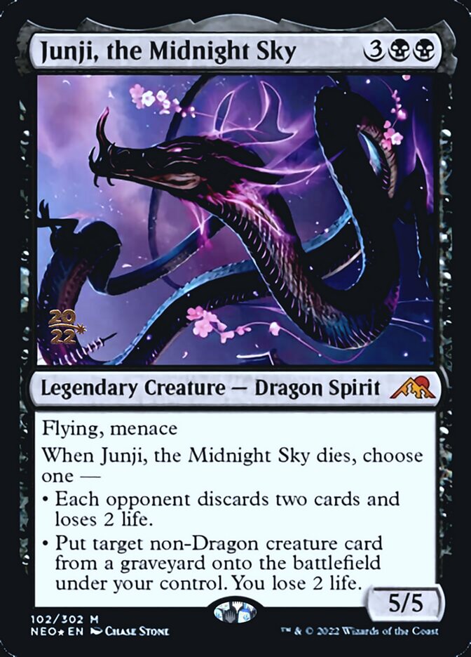 Junji, the Midnight Sky [Kamigawa: Neon Dynasty Prerelease Promos] MTG Single Magic: The Gathering    | Red Claw Gaming