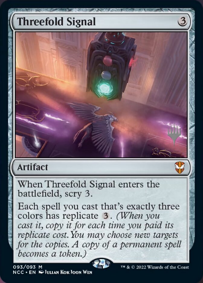 Threefold Signal (Promo Pack) [Streets of New Capenna Commander Promos] MTG Single Magic: The Gathering    | Red Claw Gaming