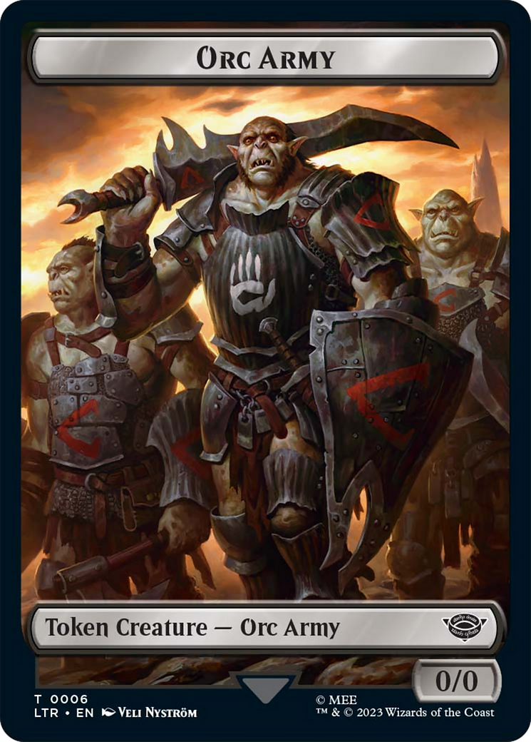 Orc Army (06) // Orc Army (05) Double-Sided Token [The Lord of the Rings: Tales of Middle-Earth Tokens] MTG Single Magic: The Gathering    | Red Claw Gaming